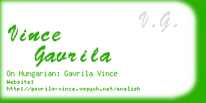 vince gavrila business card